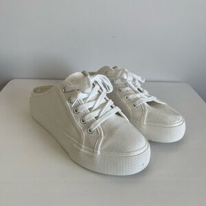 Women's White Canvas Sneakers